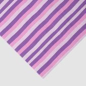 ピンクエレガントと紫のフローラコンパニオンストライプ 薄葉紙 (詳細)