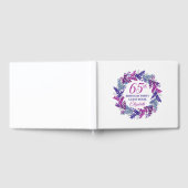ピンクエレガントと紫のリース65th誕生日パーティー ゲストブック (全面)