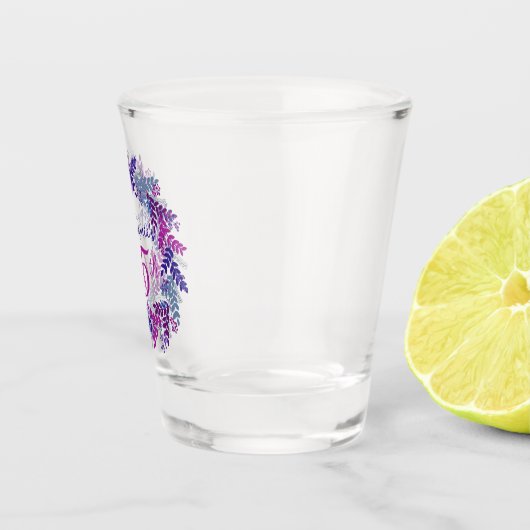 ピンクエレガントと紫のリース65th誕生日パーティー ショットグラス (右)