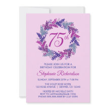 ピンクエレガントと紫のリース75th誕生日パーティー