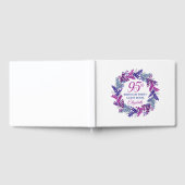 ピンクエレガントと紫のリース95th誕生日パーティー ゲストブック (全面)
