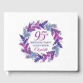 ピンクエレガントと紫のリース95th誕生日パーティー ゲストブック (正面)