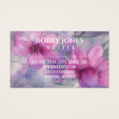 ピンクエレガントと紫の水色フローラQRコード (正面)