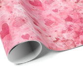 ピンクエレガントと赤いハートの包装紙 ラッピングペーパー (ロールコーナー)