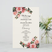 ピンクエレガントと赤のバラのフローラ結婚式 (スタンド正面)