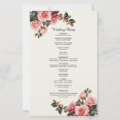 ピンクエレガントと赤のバラのフローラ結婚式 (裏面)