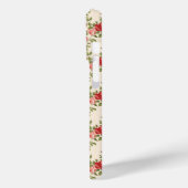 ピンクエレガントと赤のバラ – モノグラムの Case-Mate iPhoneケース (裏面 / 左)