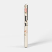 ピンクエレガントと赤面のバラとモノグラム SAMSUNG GALAXYケース (右側面)