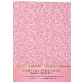 ピンクエレガントと金ゴールドのグリッターパターン クリップボード (裏面)