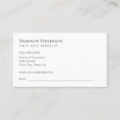 ピンクエレガントと金ゴールドのグリッターヘアメイク 名刺 (裏面)