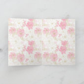 ピンクエレガントと金ゴールドのフローラ水の色絵を描 シーズンカード (内部)