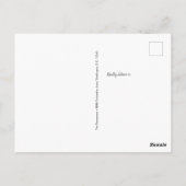 ピンクエレガントと金ゴールドの女の子の写真のバプテスマ ポストカード (裏面)