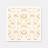 ピンクエレガントと金ゴールドの水の色の紅茶パーティー スタンダードカクテルナプキン (正面)