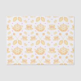 ピンクエレガントと金ゴールドの水の色の紅茶パーティー 薄葉紙