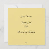 ピンクエレガントと金ゴールドの水彩抽象芸術アート サンキューカード (裏面)