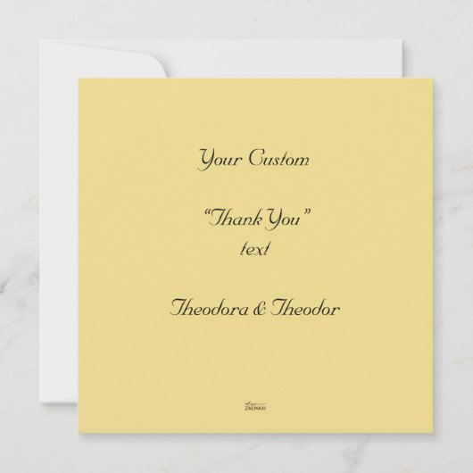 ピンクエレガントと金ゴールドの水彩抽象芸術アート サンキューカード (裏面)