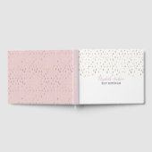 ピンクエレガントと金ゴールドの雨粒バルミツワー ゲストブック (全面)