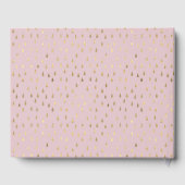 ピンクエレガントと金ゴールドの雨粒バルミツワー ゲストブック (裏面)