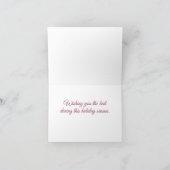 ピンクエレガントと金ゴールドの雪片 シーズンカード (内部)