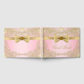 ピンクエレガントと金ゴールドゲストブック ゲストブック (全面)