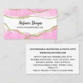 ピンクエレガントと金ゴールドスパークルグリッターオンラインストア 名刺 (正面/裏面)