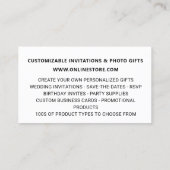 ピンクエレガントと金ゴールドスパークルグリッターオンラインストア 名刺 (裏面)