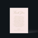ピンクエレガントと金ゴールドフォトクラシック結婚 サンキューカード<br><div class="desc">エレガントなウェディングシンプルサンキューカードとミニマルデザイン。このクラシックスタイルはOSにフォーマル最適結婚である。</div>