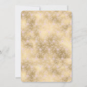 ピンクエレガントと金ゴールドフローラレースブライダルシャワー 招待状 (裏面)