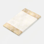 ピンクエレガントと金ゴールドフローラレース ポストイット (アングル)