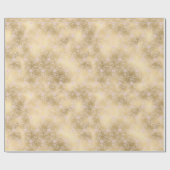 ピンクエレガントと金ゴールドフローラレース ラッピングペーパー (フラット)