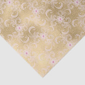 ピンクエレガントと金ゴールドフローラレース 薄葉紙 (詳細)
