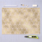 ピンクエレガントと金ゴールドフローラレース 薄葉紙 (クラフト)