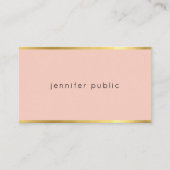 ピンクエレガントと金ゴールドプロフェッショナル美しい平野 名刺 (正面)