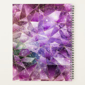 ピンクエレガントと金ゴールドミッドナイトクリスタル銀河系 プランナー手帳 (裏面)