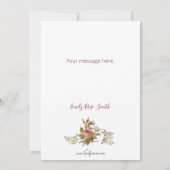 ピンクエレガントと黄色のバラの背景 ノートカード (裏面)