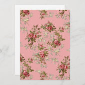 ピンクエレガントと黄色のバラの背景 ノートカード (正面/裏面)