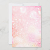 ピンクエレガントと黄色のフローラの赤ちゃんシャワー 招待状 (裏面)