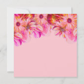 ピンクエレガントと黄色のフローラブライダルブランチ 招待状 (裏面)