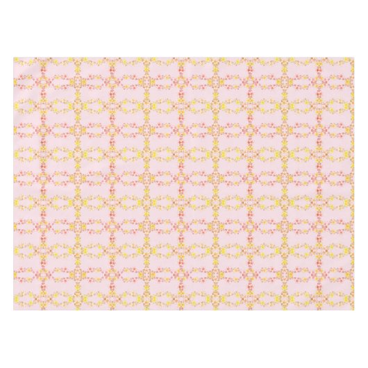 ピンクエレガントと黄色のユリの花のテーブルクロス テーブルクロス (正面(横))