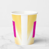 ピンクエレガントと黄色の紙カップ 紙コップ (左)