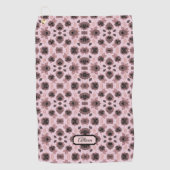 ピンクエレガントと黒のレースのヴィンテージスタイル ゴルフタオル (正面)