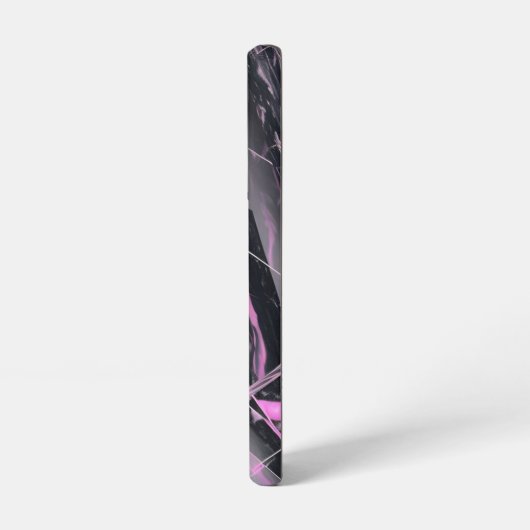 ピンクエレガントと黒の大理石サムスンギャラクシーケース SAMSUNG GALAXYケース (左側面)