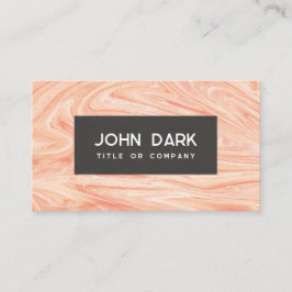 ピンクエレガントと黒の大理石 名刺