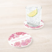 ピンクエレガントな企業プロモーションアイテム コースター (側面)