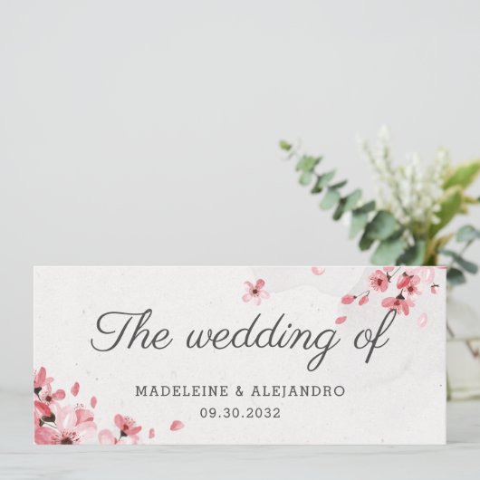 ピンクエレガントのさくらんぼが咲き結婚る メニュー (スタンド正面)