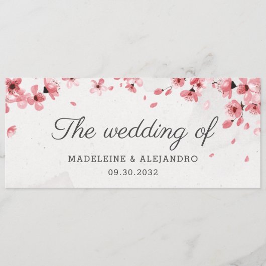 ピンクエレガントのさくらんぼが咲き結婚る メニュー (正面)