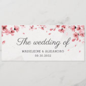 ピンクエレガントのさくらんぼが咲き結婚る メニュー (裏面)