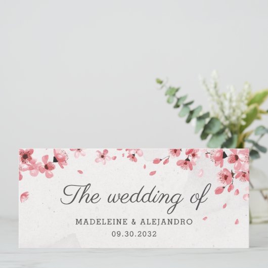 ピンクエレガントのさくらんぼが咲き結婚る メニュー (スタンド正面)