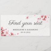 ピンクエレガントのさくらんぼの花があなたの席を見つける メニュー (正面)