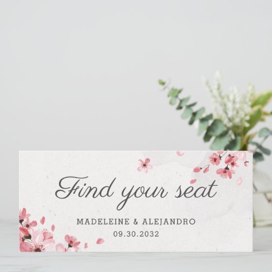 ピンクエレガントのさくらんぼの花があなたの席を見つける メニュー (スタンド正面)